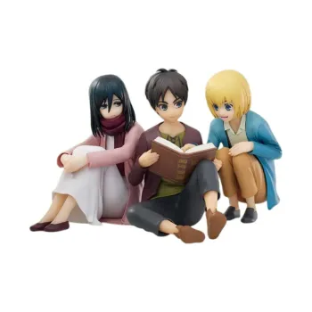 BANDAI Attack On Titan ~The Awakening~ A Reward Allen & Mikasa & Ermin Bonus Gifts 10cm