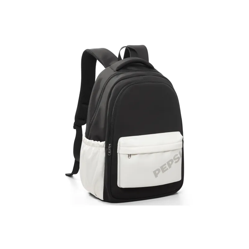 Pepsi Fabric Backpack Laptop Bag Backpack Regular Unisex White Green/Black-9