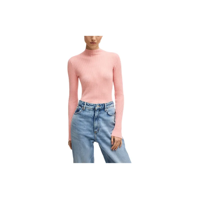 HUGO BOSS Mock neck Ribbed knit Jumper-1