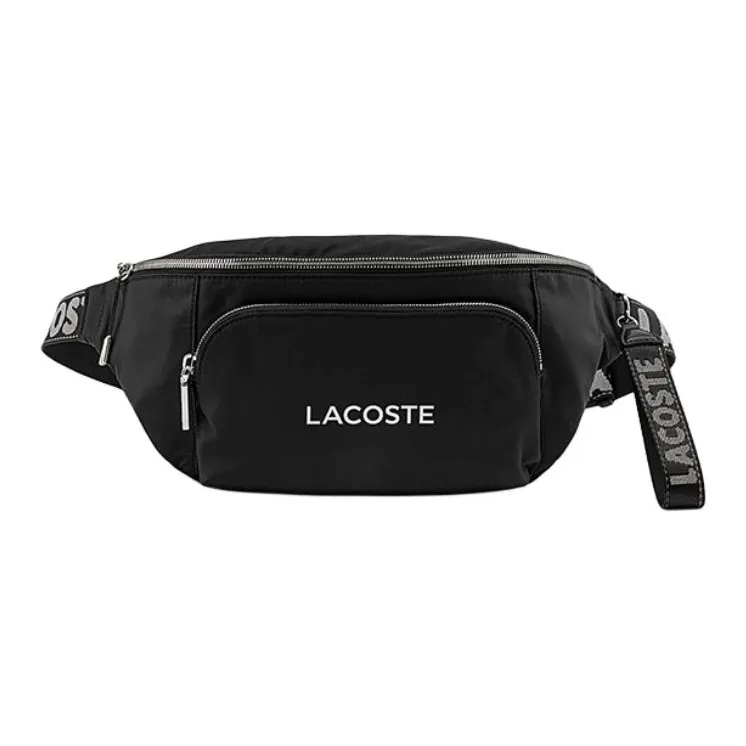 LACOSTE Canvas Fanny Pack Unisex Black-0