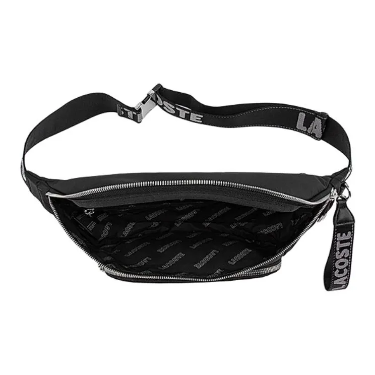 LACOSTE Canvas Fanny Pack Unisex Black-3