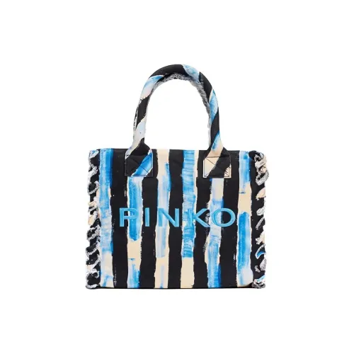 PINKO Striped Canvas Beach Bag