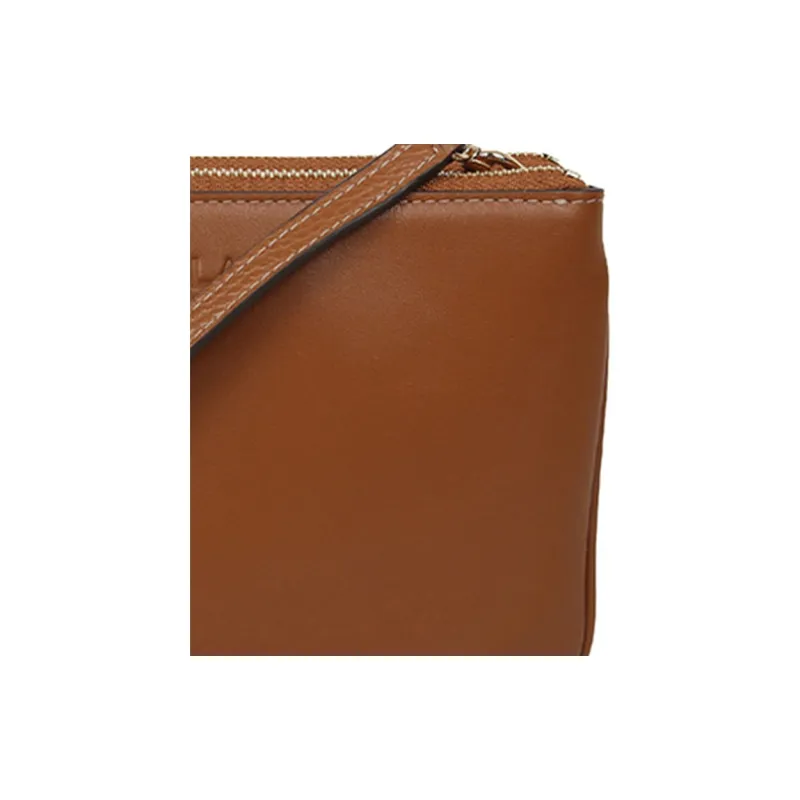 Furla Miastella Leather Shoulder Bag Mini Women's Brown-2