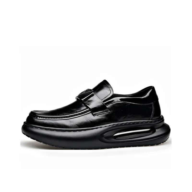 Xiwencha Men's Casual Shoes Men Low Top Black/Brown-0