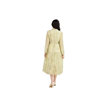 SMEN Long Sleeved Dresses Women's Green
