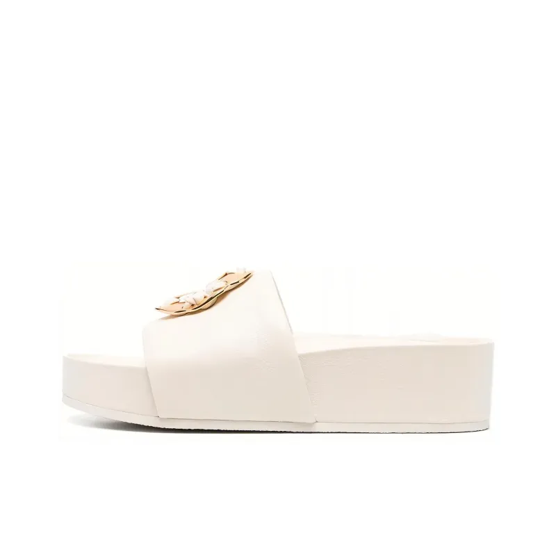 TORY BURCH Odor Resistant Slide Slippers Women's White-0