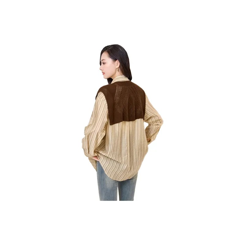 SMEN Shirts Women's Coffee-1