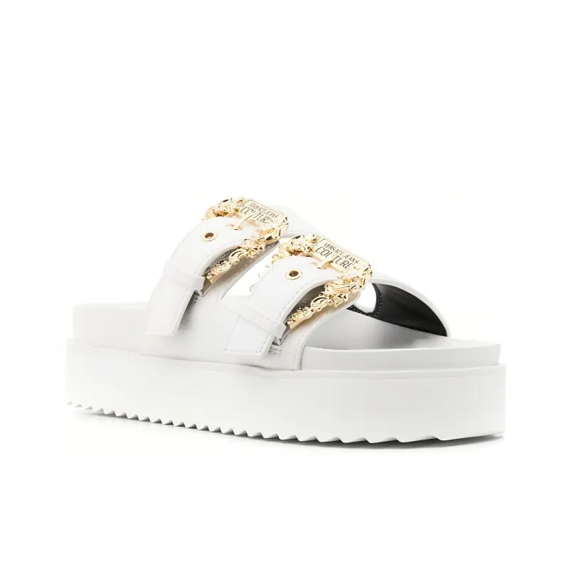 VERSACE JEANS Couture Baroque-buckle Slides-2