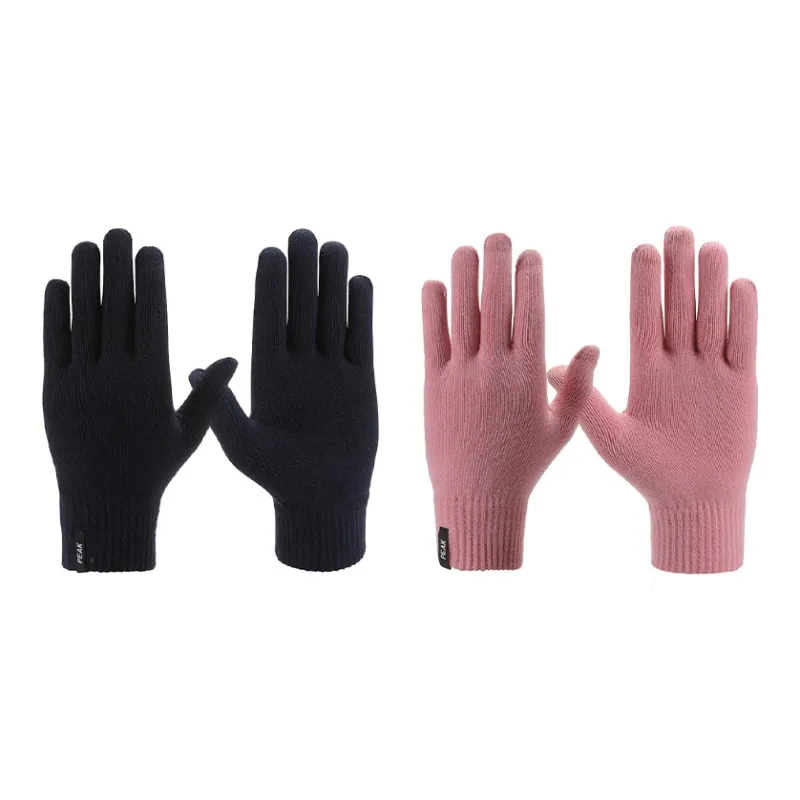 PEAK Acrylic Knit Gloves Unisex Multiple Colors-16