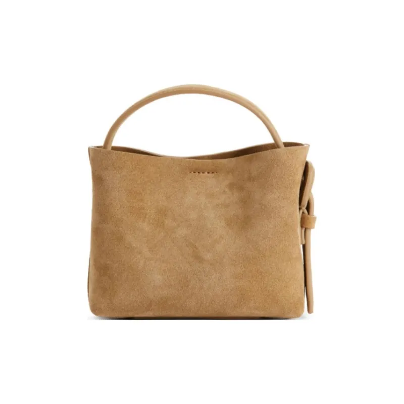 ARKET Cow Leather Tote Bag Shopping Bag Shoulder Bags Small Size Women's Beige-4
