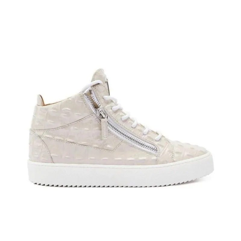 Giuseppe Zanotti/GZ Mid Top Skateboard Shoes Men's White-1