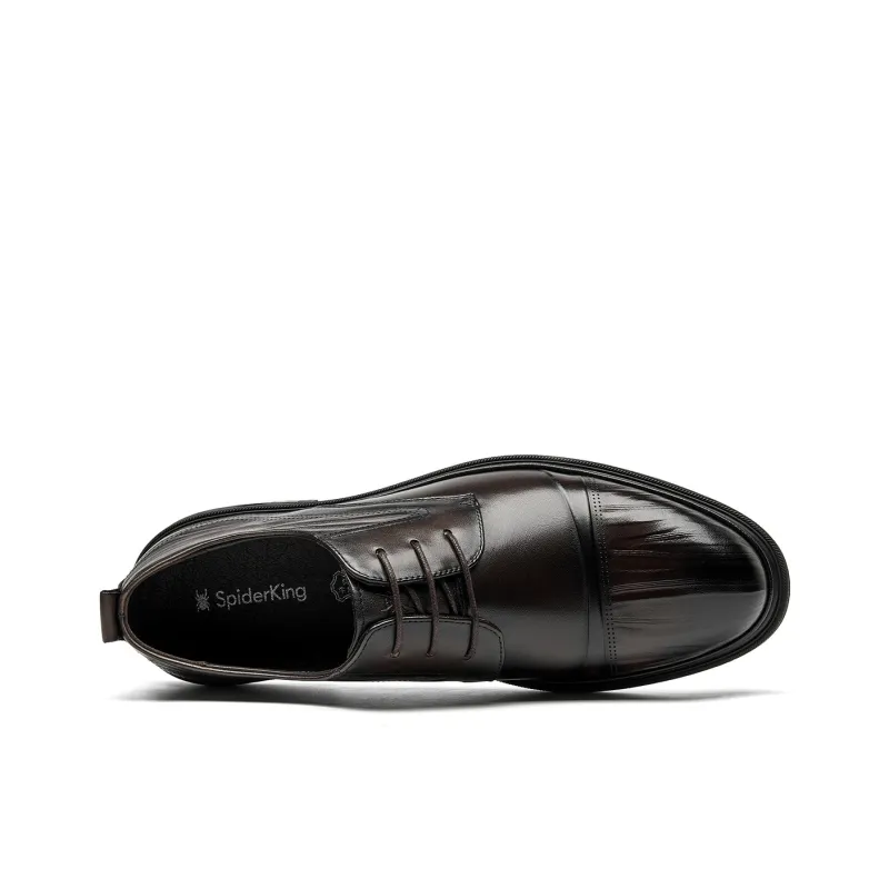 Spider King Dress Shoes Men Low Top Black/Brown-7
