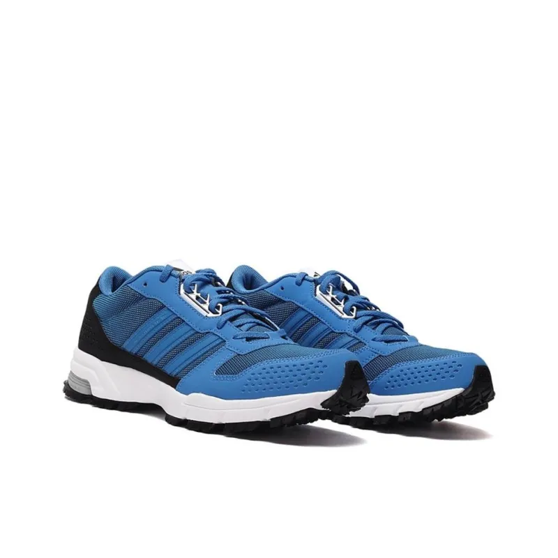 Adidas Marathon 10 Anti-Slip Wear-Resistant Low-Top Running Shoes Men's Blue-1