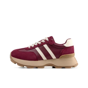 C°BANNER Slip Resistant Low Top Chunky Sneakers Women's Red