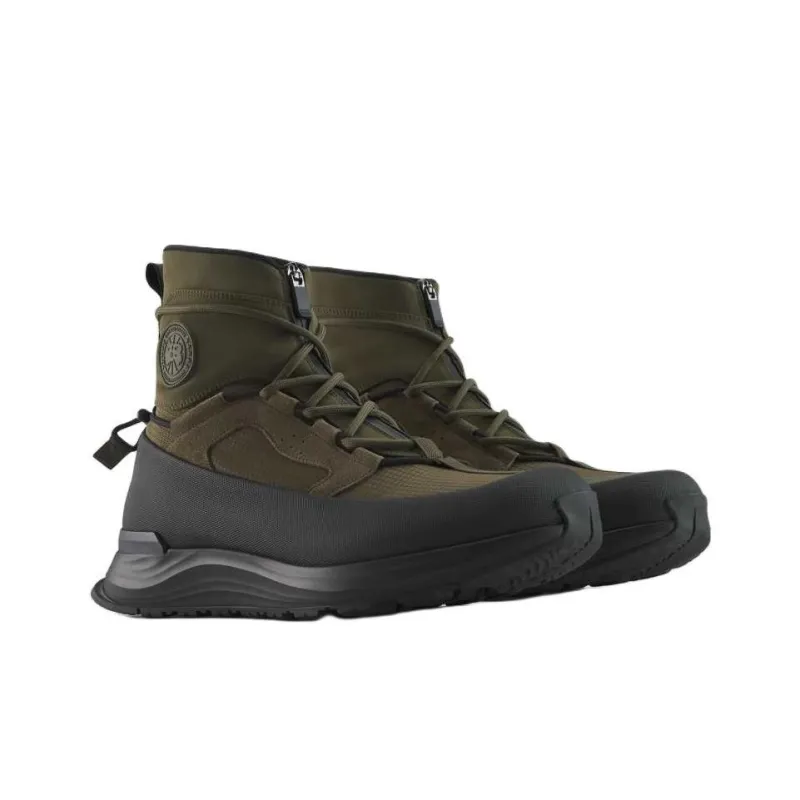 Canada Goose Glacier Trail High Top Casual Shoes Men's Army Green-2