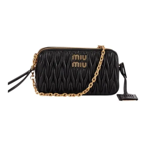 MIU MIU Leather Bowling Bag, Shoulder Bag Mini Women's Black