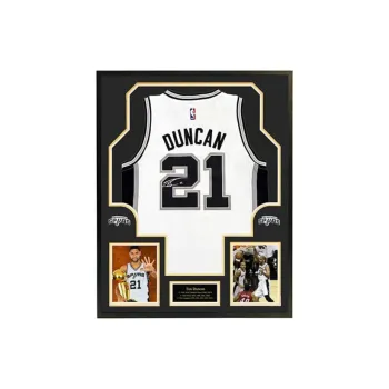 Yi Shot Jersey San Antonio Spurs White With SA Certificate Framed And Collectible Unisex