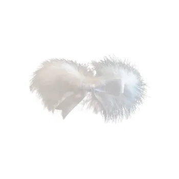 Connect The Past And The Present. Fabric Hair Clips Women's White