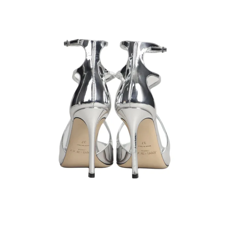 Jimmy Choo Azia Strap Sandals 9.5cm Women's Silver-3