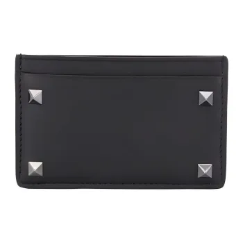 Valentino Cow Leather Coin Purse Men's Black