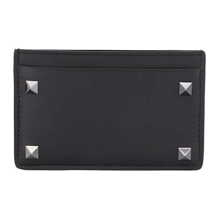 Valentino Cow Leather Coin Purse Men's Black-0