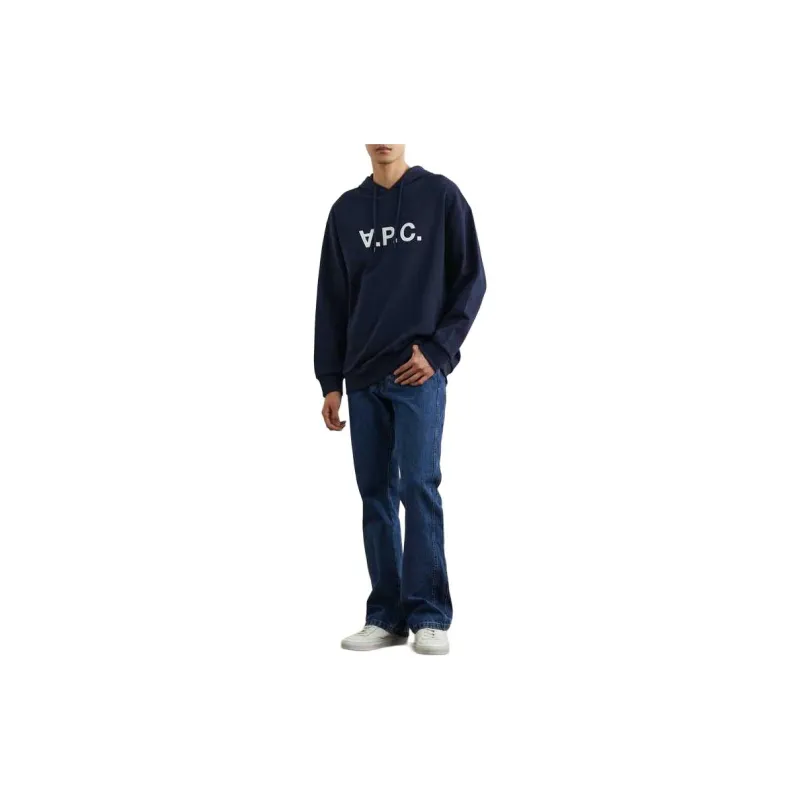 A.P.C Logo Printed Drawstring Hoodie-2