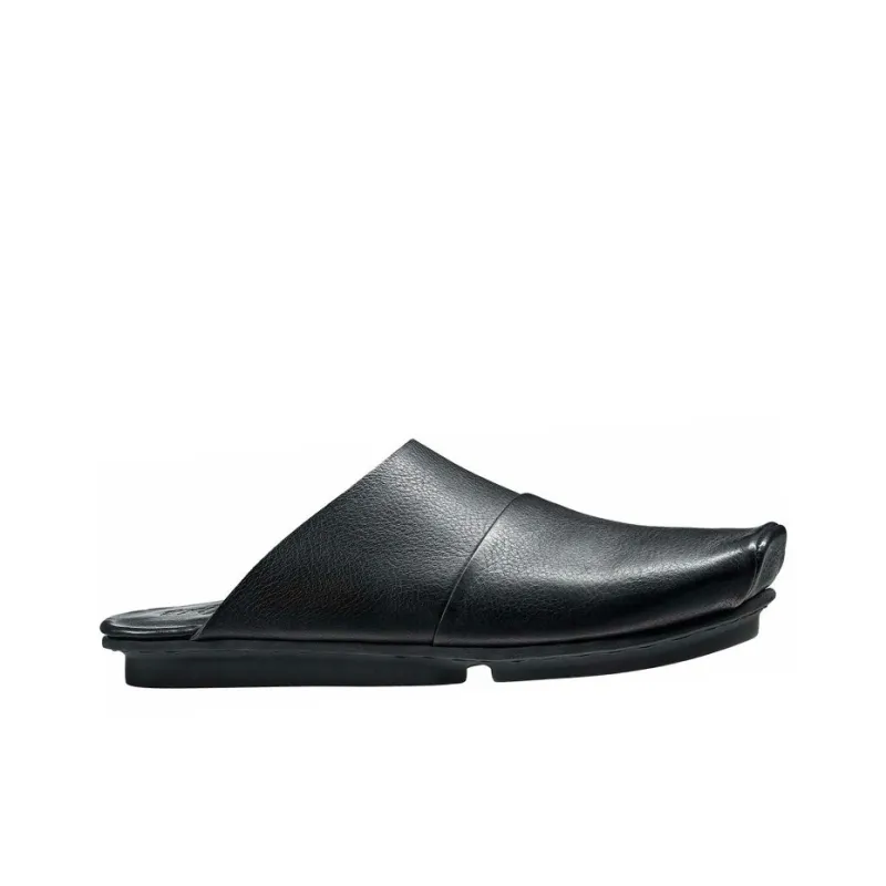 Trippen Wrap-toe Slippers Men's Black-1