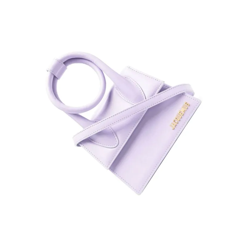 Jacquemus Calfskin Shoulder Bag, Crossbody Bag, Handbag Women's Light Purple-2