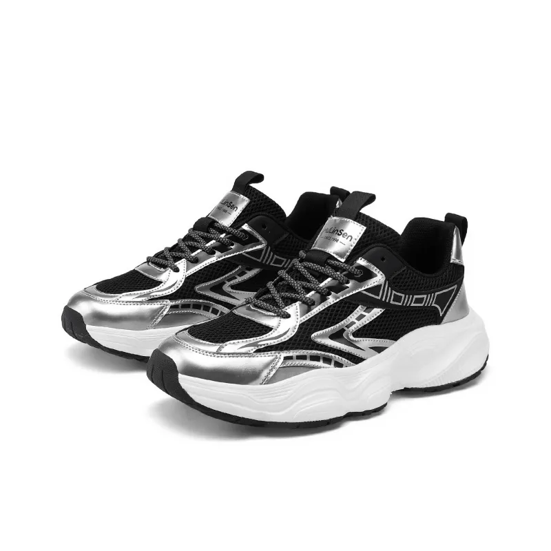 Mulinsen Lightweight Wear resistant And Non slip Low Top Chunky Sneakers Men's-1