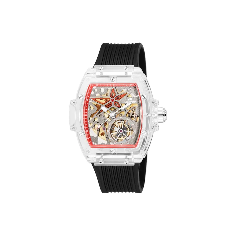 LIBER AEDON Mechanical Movement Cut Out Dial Men's Watches-9