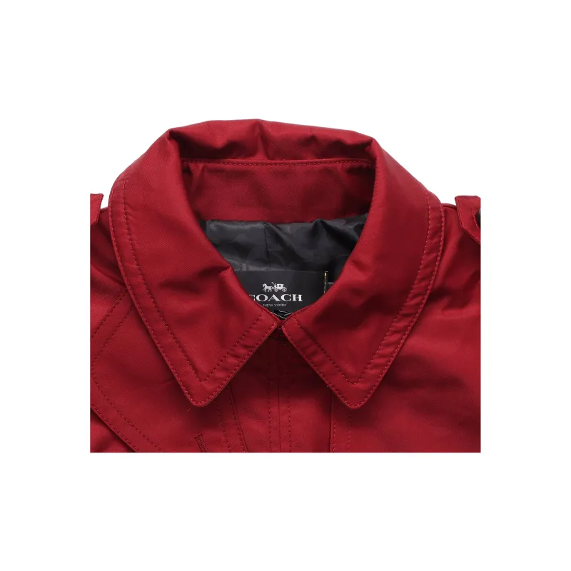 COACH SS21 Trench Coat Women's Red-3