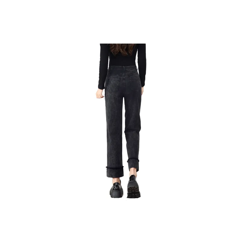 SMEN Jeans Women's Black-1