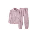 Light Purple Letter-[Flannel Thermal Pajamas]