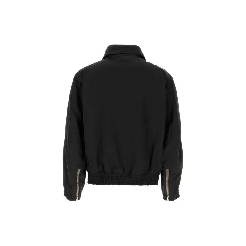 DRIES VAN NOTEN High-Neck Zip-Up Jacket Jackets Coats Men's Black-1
