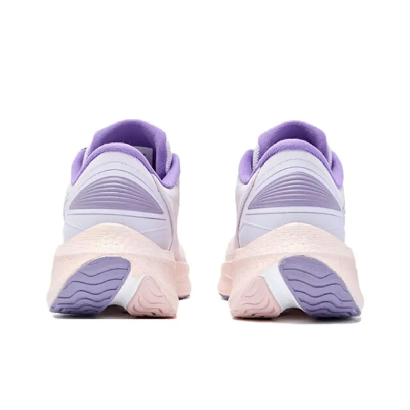 QIAODAN Flying Shadow 4.0 Slip Resistant Cushioning Low Top Casual Running Shoes Women's Pink Purple-5