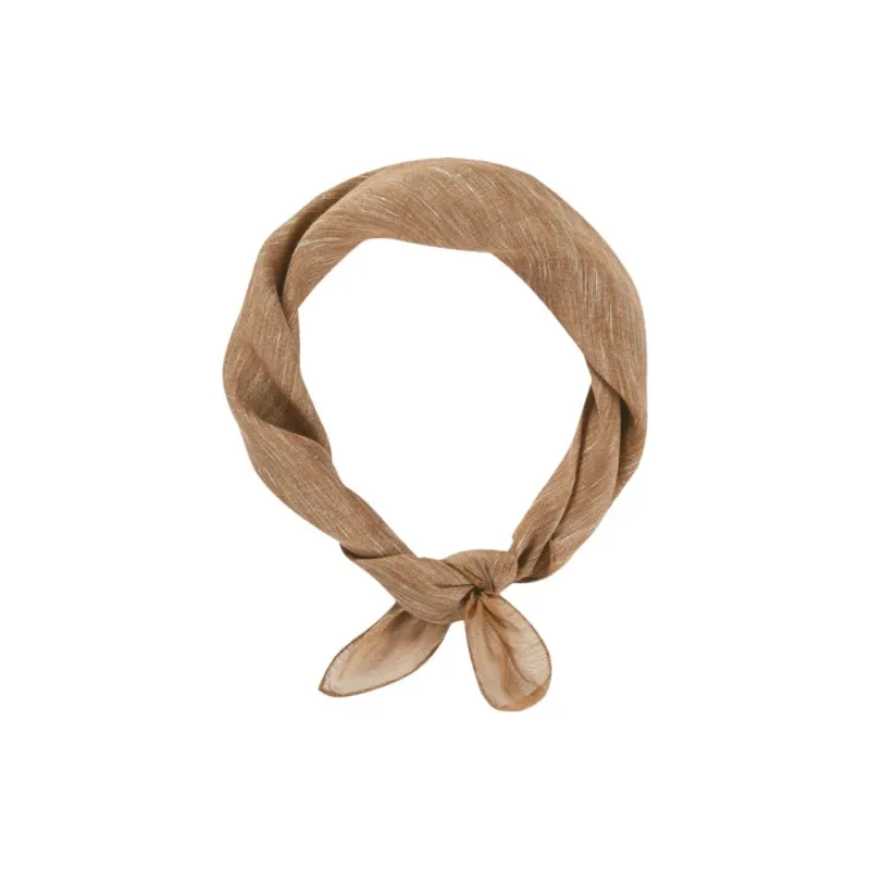 LARDINI Modal Linen Mulberry Silk Silk Scarves Men's Apricot-1