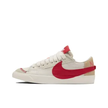 Nike Blazer Anti Slip Wear Resistant Low Top Skateboard Shoes Women's White Red