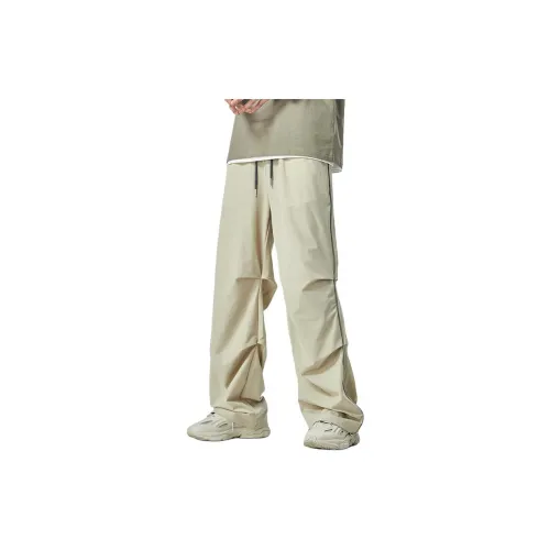 ALL IN Casual Pants Men Elegant Apricot