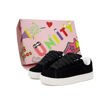 UNIITY Abrasion Resistant Low Top Skateboard Shoes Women's Black