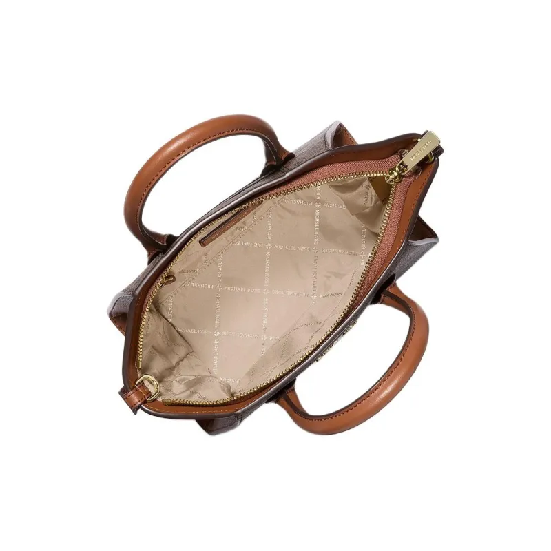 MICHAEL KORS Avril Coated Canvas Handbag Shoulder Bag Crossbody Bag Small Size Unisex Brown-1