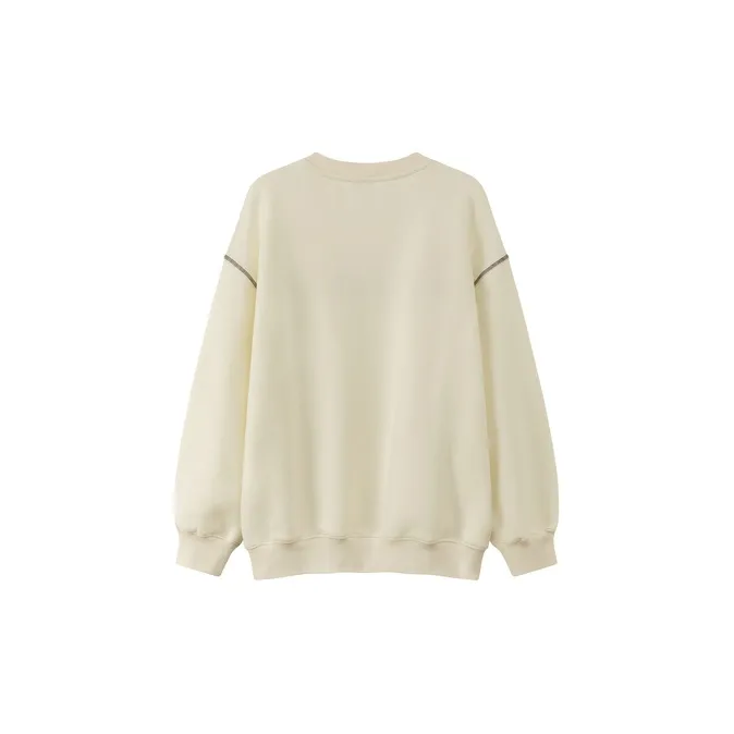 CHUU Sweatshirt Women's White Apricot-1