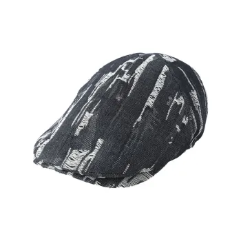 LE TISSERAND 78% Cotton Baseball Caps Unisex Midnight Black Paste