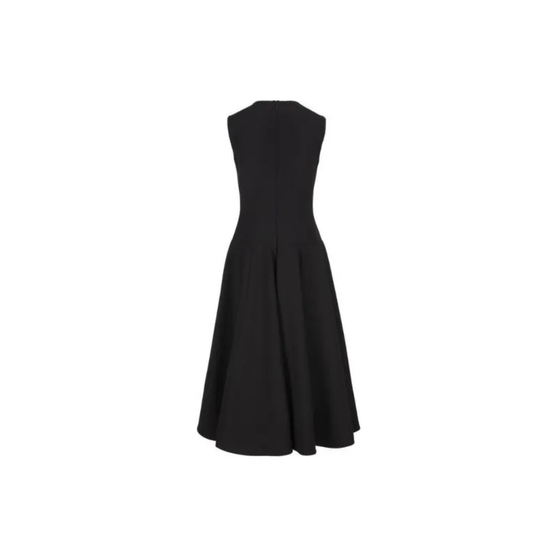 Valentino Crewneck Pleated Dress-1