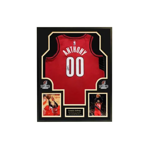 Yi Shot Portland Trail Blazers Basketball Fan Supplies SA Certificate Included Framed Collection Red Unisex
