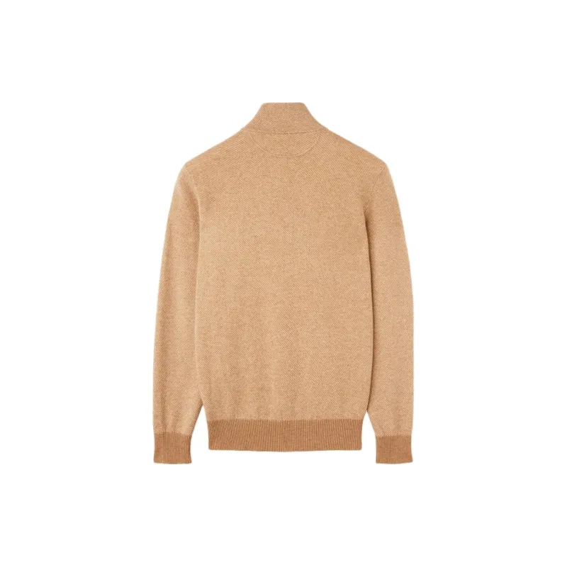 Loro Piana Roadster Mezzocollo Sweater Men's Oak Mixed Color-1