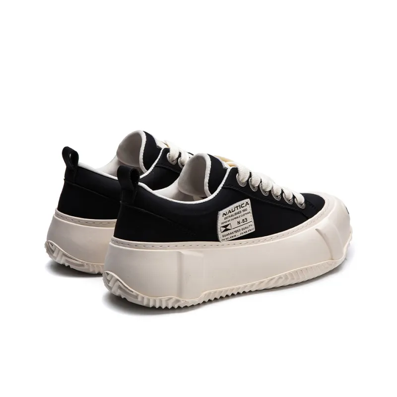 NAUTICA Laugh Slip Resistant, Abrasion Resistant, Lightweight Low Top Skateboard Shoes Women's Black-3