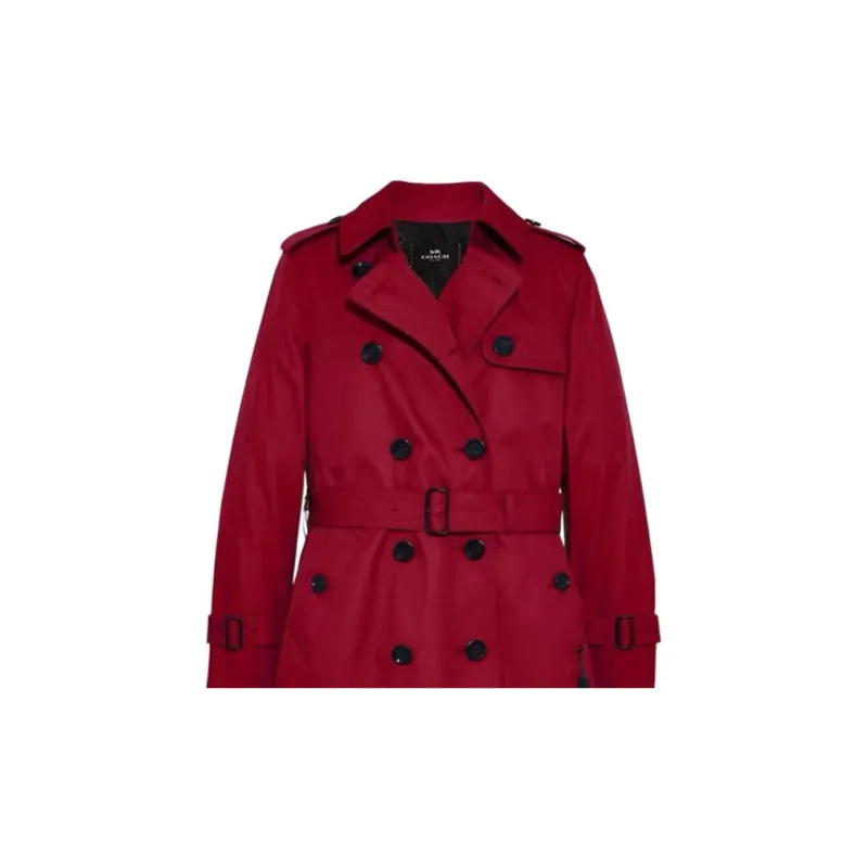 COACH SS21 Trench Coat Women's Red-7
