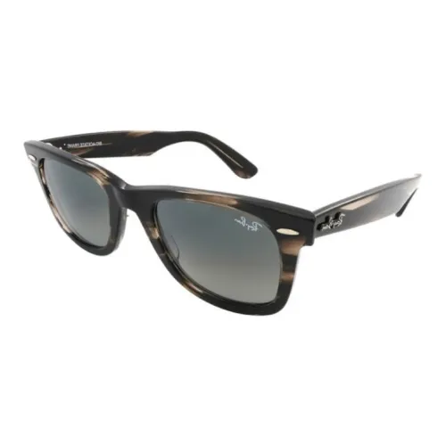 RayBan Acetate Square Sunglasses Unisex Gray Stripes