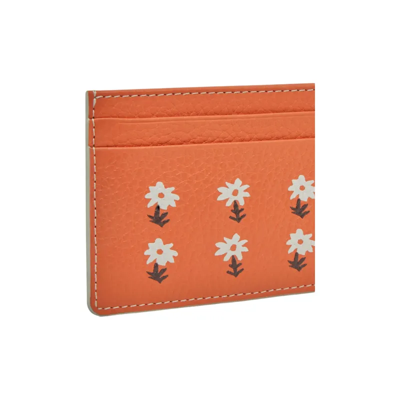 Strathberry Calfskin Card Holder Women's Orange-2