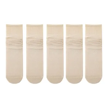 Cheemy Free Mid Calf Socks Women's 5 Pack Khaki